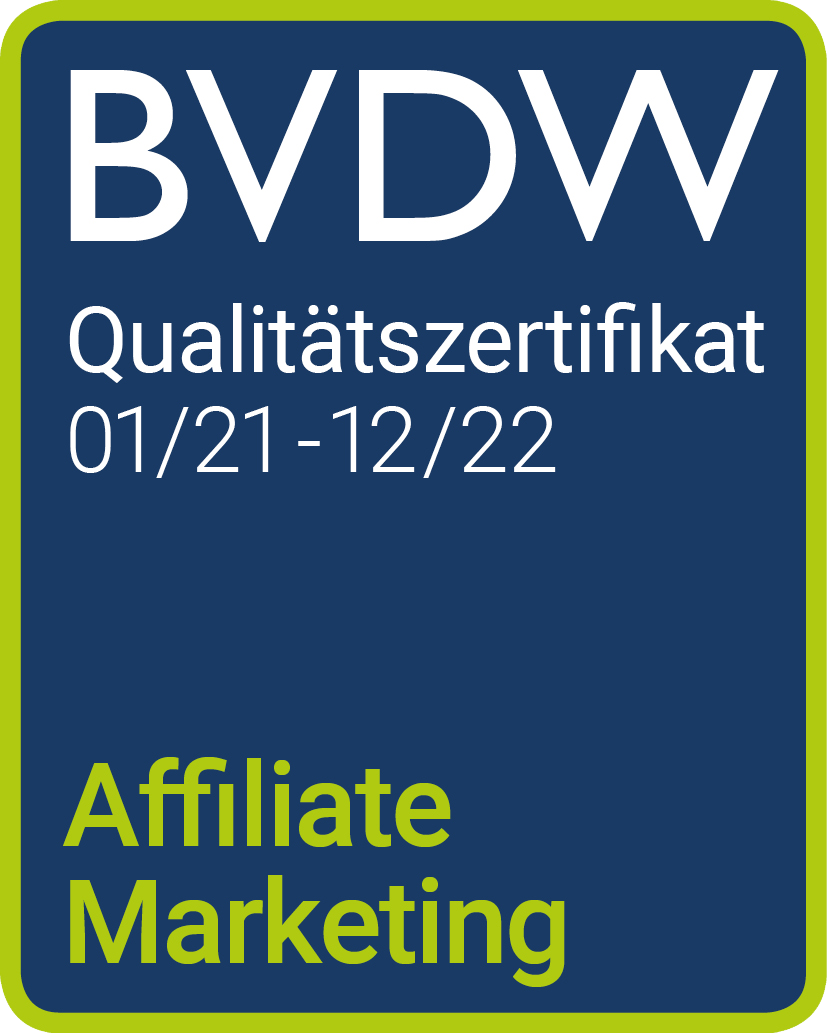Qualitätssiegel des Bundesverbands für digitale Wirtschaft (BVDW) im Affiliate-Marketing