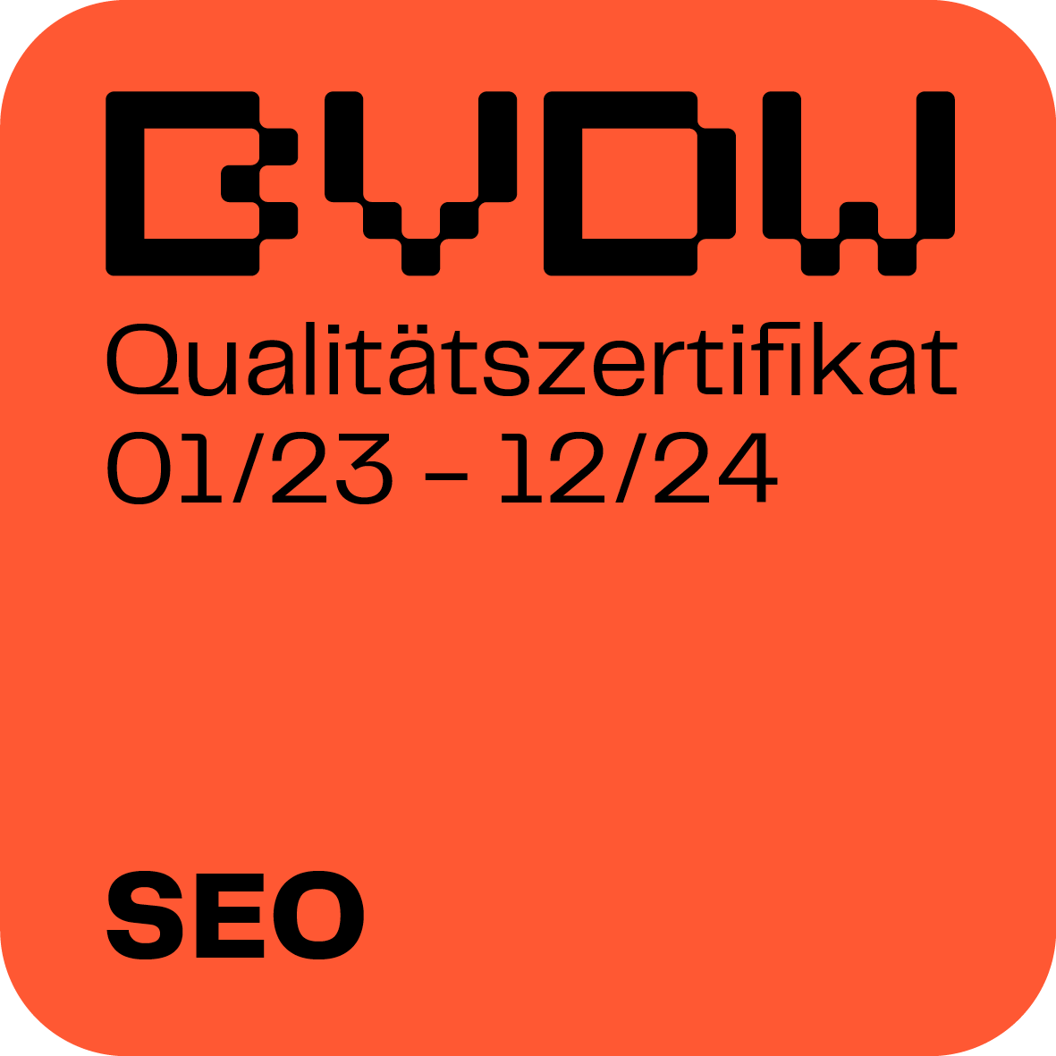 Qualitätssiegel des Bundesverbands für digitale Wirtschaft (BVDW) im SEO
