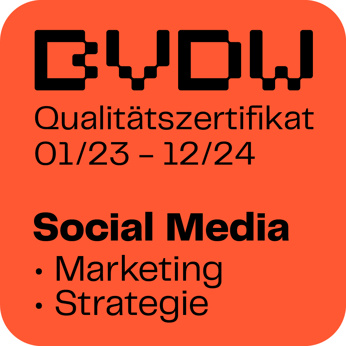 Qualitätssiegel des Bundesverbands für digitale Wirtschaft (BVDW) im Social Media Marketing