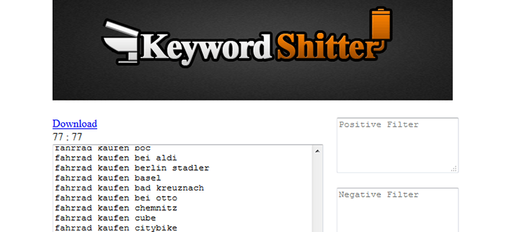 Keywortshitter Screenshot